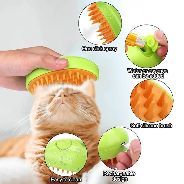 Rechargeable Pet Steam Brush